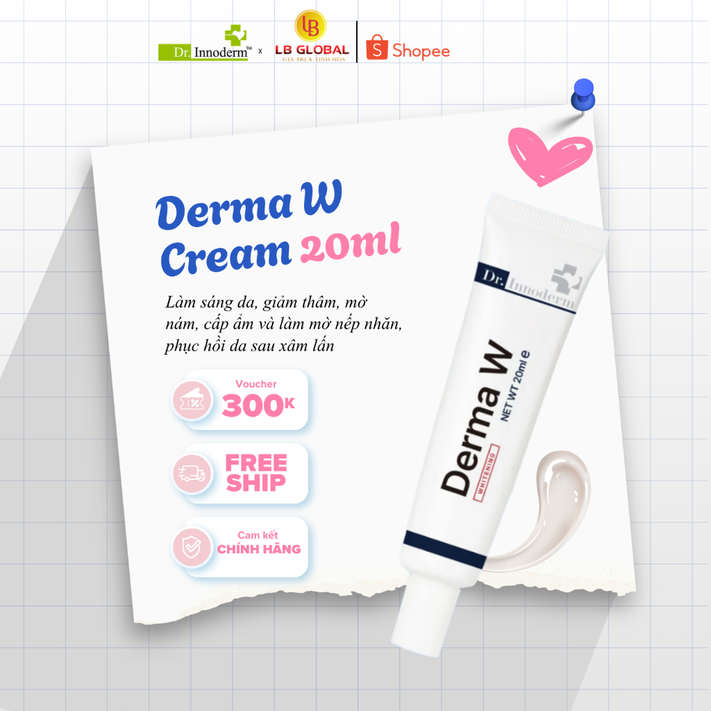 [Dr.Innoderm]_Kem Làm Trắng Sáng Da_Derma W Dr.Innoderm_Sản phẩm chính hãng_Xuất VAT 100%