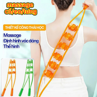 (TX)Dây Lăn Massage Cổ Vai Gáy Thư Giãn Cơ 3 Con Lăn Thể Dụng Cụ Massage Con Lăn Cầm Tay Tiện Lợi
