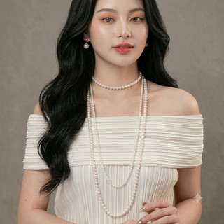 [ DAISYN ] N639 choker dây chuyền áo dài , dây chuyền áo tấc, vòng cổ cưới 3 sợi ngọc trai nhân tạo 4-6mm