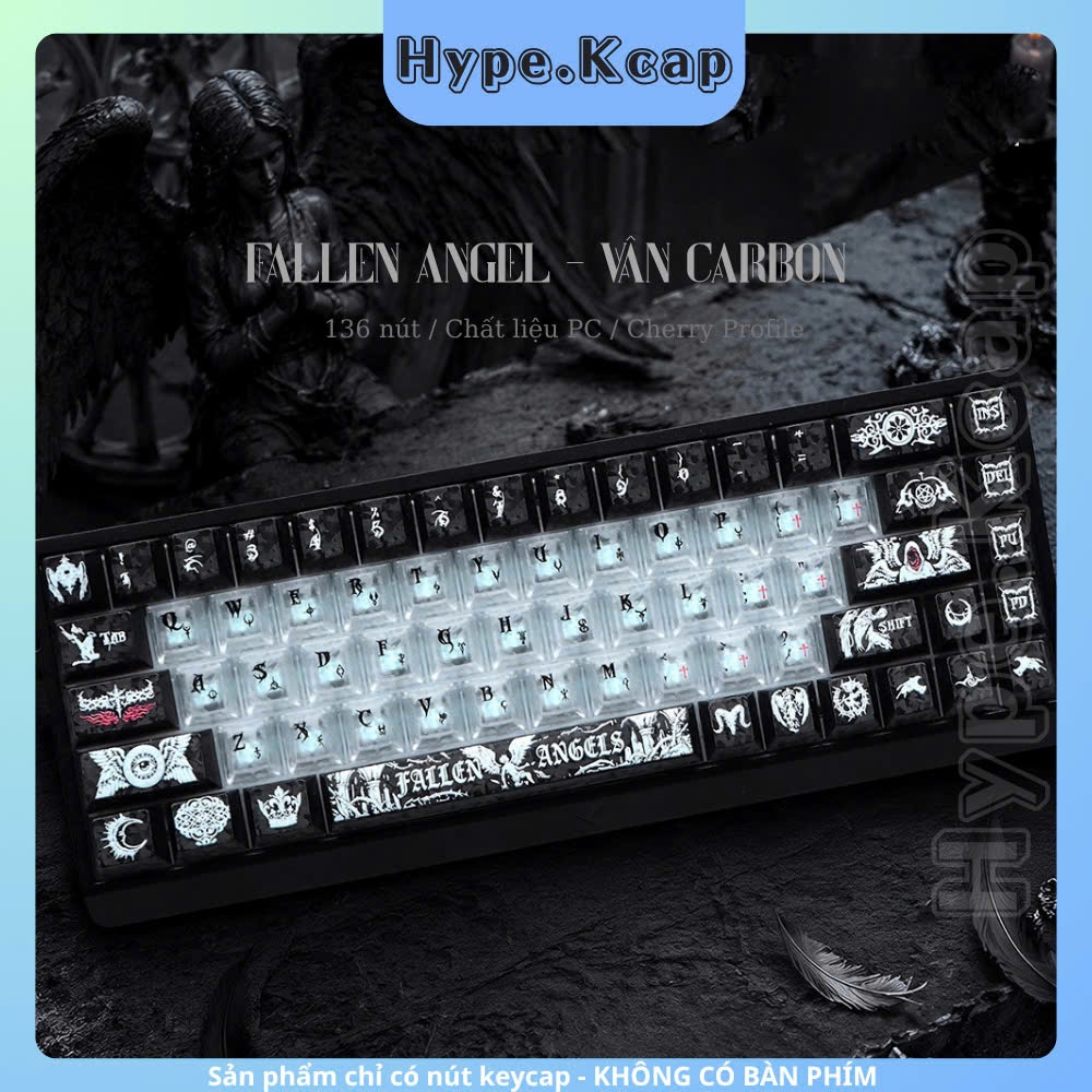 Keycap Fallen Angel Cherry Profile Xuyên Led Dành cho bàn phím cơ | BigBuy360 - bigbuy360.vn