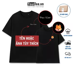 Áo Thun Form Rộng In Tên Của Bạn Chất Liệu Cotton 100% 250gsm + CÓ HỘP