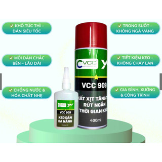 [ Hàng Xịn, Giá Tốt, CHÍNH HÃNG ] [COMBO TIẾT KIỆM] Keo dán đa năng VCC 909 + Xịt tăng tốc 909