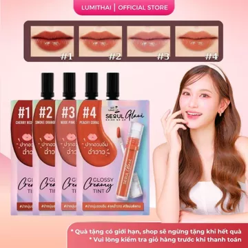 Son môi Nami chất son tint bóng mịn, bền màu, lâu trôi 2g Nami Make Up Pro Seoul Glam Glossy Creamy Tint