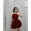 BIGSIZE ĐẦM NHUNG CỔ YẾM ĐÍNH ĐÁ TÙNG BÍ NƠ KT259, ĐẦM NỮ BIGSIZE ĐI TIỆC ĐI CHƠI | MEOINDAHOUSE