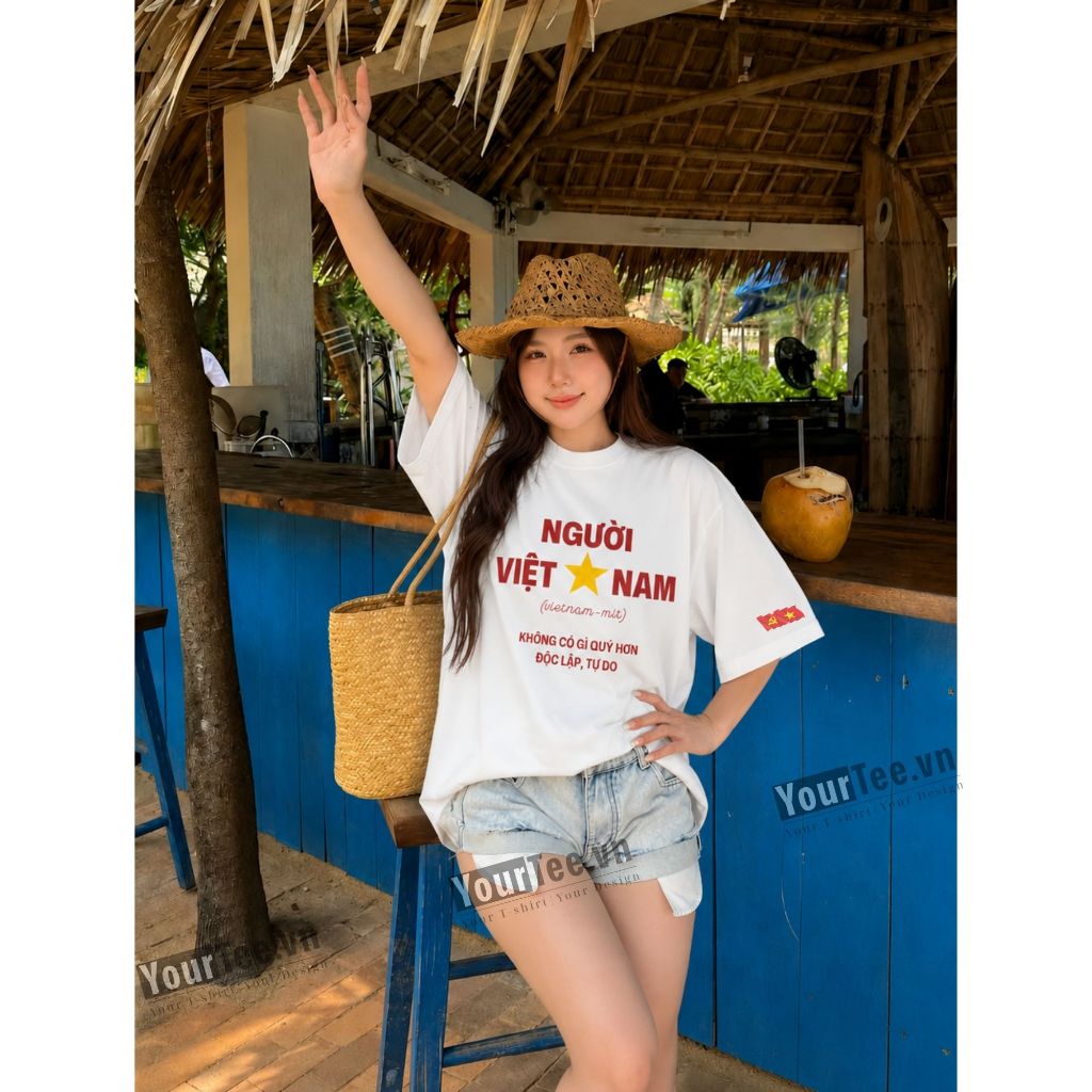 [Áo Thun Người Việt Nam] Áo Thun Người Việt Nam Form Unisex Chất Cotton Đẹp + Có Hộp Quà