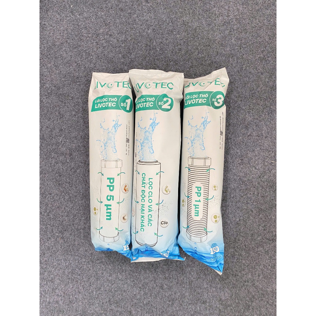 Combo 10 Lõi Lọc Karofi Sử Dụng 12CTO3 Livotec (Lõi 2 Lưới), Màng RO 100GPD Purifim Mỹ Và Bộ Hiệu Suất Cao Smax HP 6.2