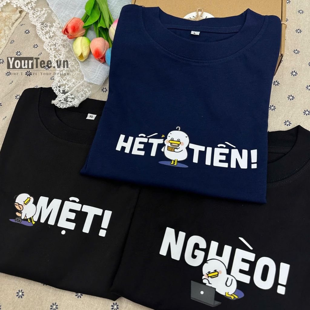 Áo Thun Unisex Form Oversize In Chữ MỆT Vải Cotton 100% 250gsm Cao Cấp Mềm Mịn Thoáng Mát Không Xù Lông+Có Hộp