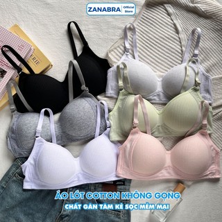 Áo ngực nữ không gọng chất cotton mút mỏng mềm mại, Áo lót nữ sinh form ôm co giãn 4 chiều ZANABRA