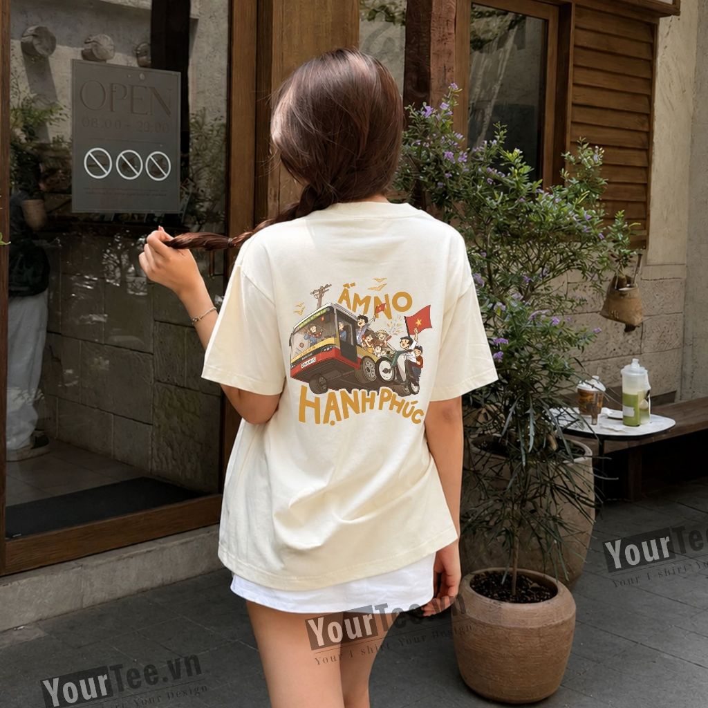 [ÁO THUN ẤM NO HẠNH PHÚC] Áo Thun Unisex Form Rộng Chất Liệu Cotton Xịn Thoáng Mát + Có Hộp