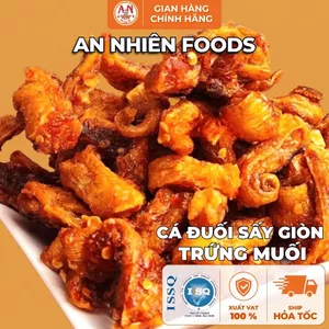 Cá Đuối Sấy Giòn Trứng Muối, Giòn Rụm, Vị Trứng Muối Đậm Đà, Đồ Ăn Vặt An Nhiên Foods