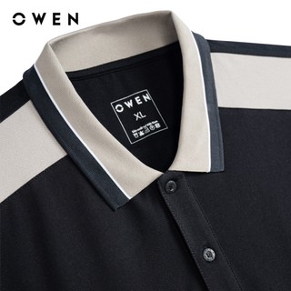 Owen - Áo polo Body Fit APV262030 màu Đen chất liệu CVC Spandex