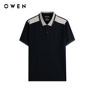Owen - Áo polo Body Fit APV262030 màu Đen chất liệu CVC Spandex