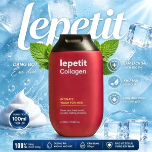 Lepetit Dung dịch chăm sóc nam giới 100ml dưỡng da collagen dịu nhẹ làm sạch sâu phòng ngừa ngứa viêm nhiễm