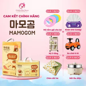 Tã/Bỉm hữu cơ MAMOGOM Premium công nghệ Hàn dán/quần S62/M52/M48/L44/XL40/XXL38 - Childs Day Store