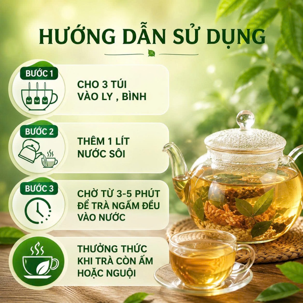 Trà Kim Tiền Thảo Râu Ngô Mã Đề Thảo Mộc Nguyên Chất – Trà Túi Lọc Thiên Nhiên, Không Chất Bảo Quản