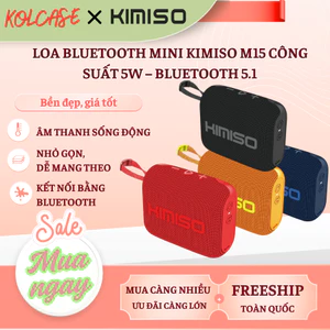 Loa Bluetooth Mini KIMISO M15 Công Suất 5W – Bluetooth 5.1, Âm Thanh Sống Động, Nhỏ Gọn Dễ Mang Theo