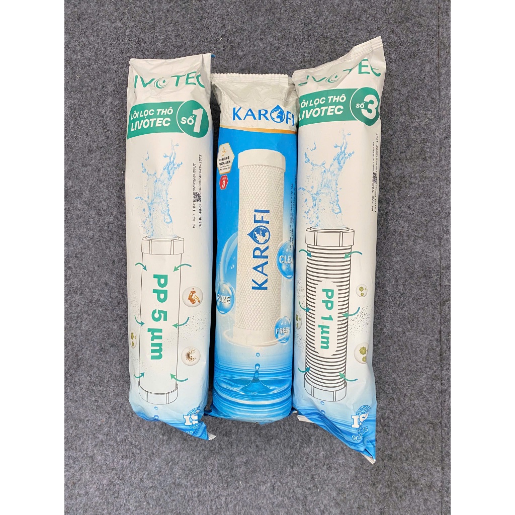 Combo 3 Lõi 123( Lõi 2 CTO Lưới) Smax Duo Karofi - Dùng Cho Model S-S038,O-P1310,KAQ -U95,KAQ -U03,....