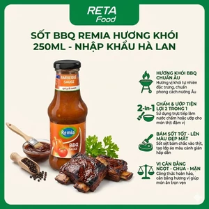 Sốt BBQ Remia Hương Khói 250ml - Sốt Chấm & Ướp BBQThịt Nướng Đậm Đà - Dùng Cho Gà, Sườn, Hải Sản - Nhập Khẩu Hà Lan