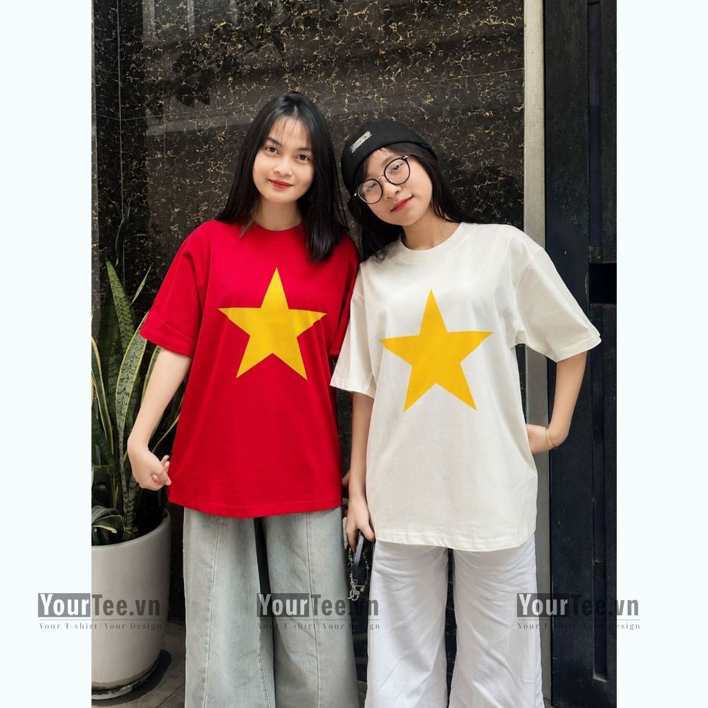[ÁO THUN UNISEX IN TÊN] Áo Thun Form Rộng Việt Nam Cotton 100% 250gsm + CÓ HỘP
