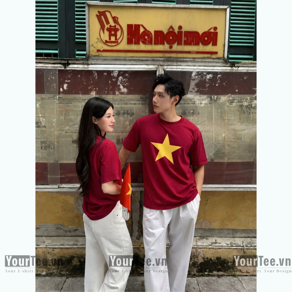 [ÁO THUN UNISEX IN TÊN] Áo Thun Form Rộng Việt Nam Cotton 100% 250gsm + CÓ HỘP