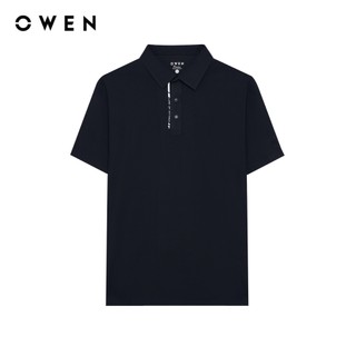 Owen - Áo polo Regular Fit APV262063 màu Đen chất liệu Paper