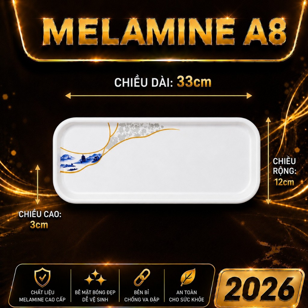 ĐĨA  602 - 13.5 MELAMINE A8 CAO CẤP – PHONG CÁCH PHƯƠNG ĐÔNG SANG TRỌNG