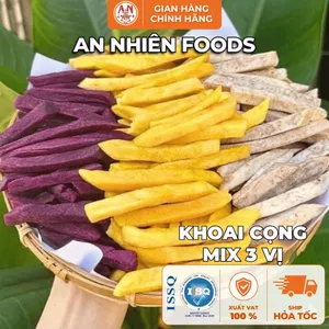 Khoai Cọng Mix 3 Vị Sấy Giòn, Giòn Rụm, Hương Vị Đa Dạng, Đồ Ăn Vặt An Nhiên Foods