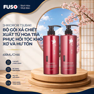 Bộ Gội Xả Phục Hồi Tóc Shikioriori Tsubaki Chiết Xuất Từ Hoa Trà – Cấp Ẩm Cho Mái Tóc Hư Tổn - Fuso Bách Hoá Nhật Bản