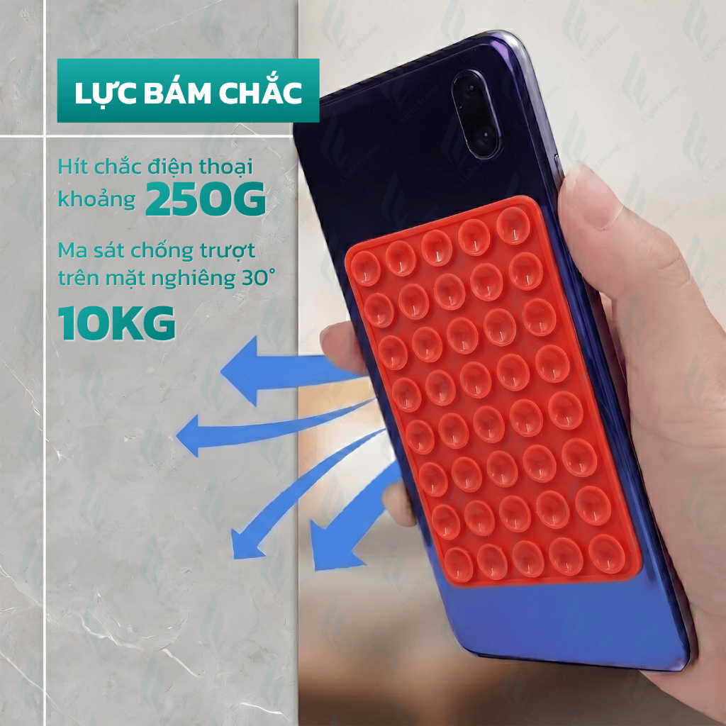 Miếng dán điện thoại Silicon 80 chân hút/2 mặt – Phụ kiện quay phim, chụp ảnh tiện lợi