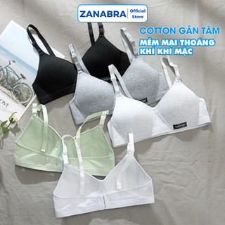 Áo ngực nữ cotton không gọng ôm ngực, áo lót nữ mềm mại thoáng mát tôn vòng 1 gợi cảm ZANABRA A554