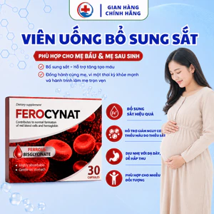 Viên Uống Bổ Sung Sắt Ferocynat Ba Lan - Hỗ Trợ Tăng Cường Sức Khỏe_Ngăn Ngừa TÌnh Trạng Thiếu Máu
