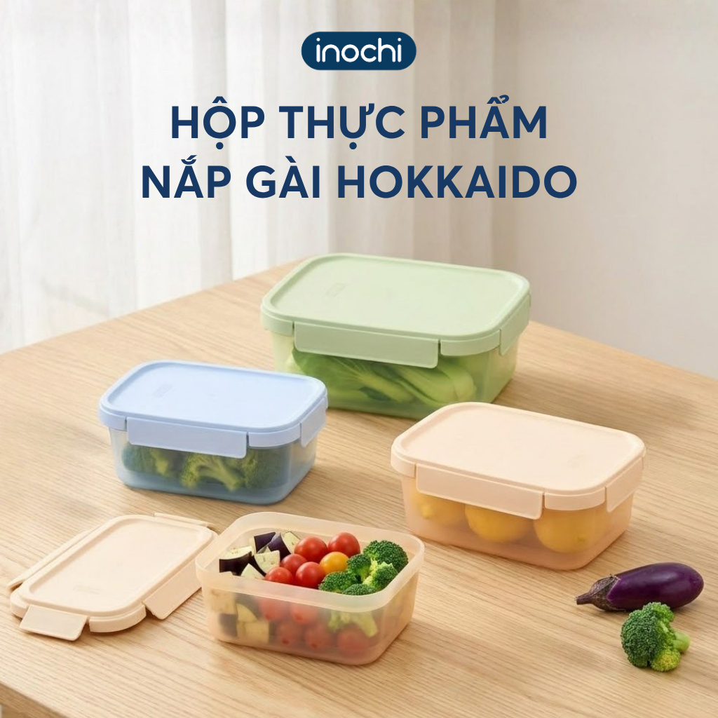 Hộp Trữ Thực Phẩm Nắp Gài Hokkaido Inochi – Giữ Tươi, Tiện Lợi, Mang cơm đi làm tiện lợi