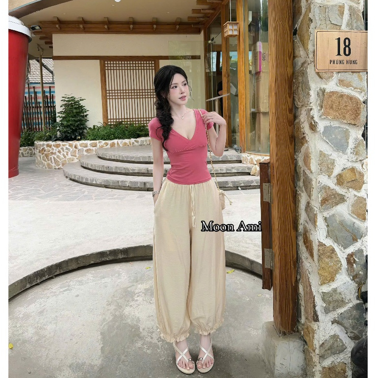 Quần đũi nữ Moon Ami cao cấp dáng nấm 2 lớp (có lớp lót)