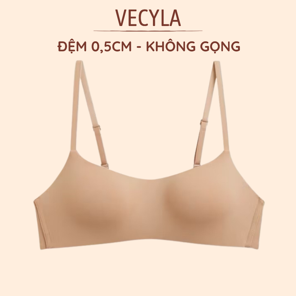 Áo lót nữ VECYLA, áo su đúc cup ngang đệm mỏng không gọng không viền chống chảy xệ