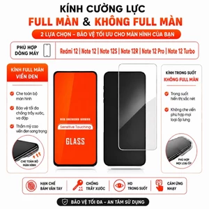Kính cường lực Dành Cho Redmi 12 Note 12 12S Note 12R Note 12 Pro Note 12 Turbo Full màn hình, Kính cường lực trong suốt