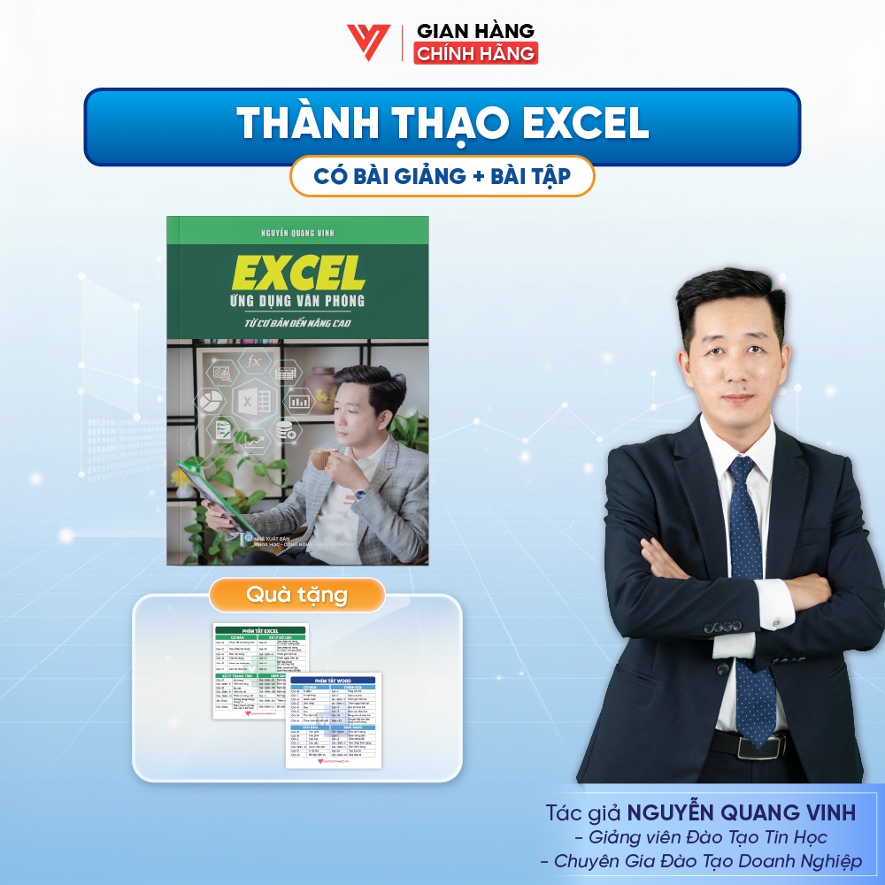 Sách Excel Ứng Dụng Văn Phòng ĐÀO TẠO TIN HỌC Từ Cơ Bản Đến Nâng Cao Tặng Video Bài Giảng - D01
