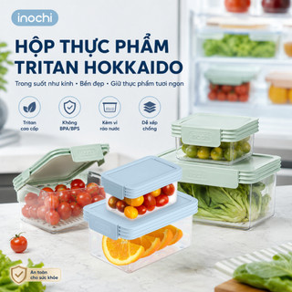 Bộ 2 hộp thực phẩm tritan chữ nhật Inochi- Hokaido 1000-2000ml