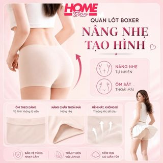 [Hỏa Tốc] Quần lót nữ mặc váy đúc su mát mịn, Quần lót bảo hộ chống lộ không lộ viền HOMEBRA V8205