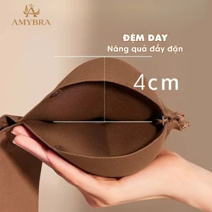 Áo Ngực Nữ AMYBRA Đúc Su Không Dây Cài Trước Tạo Khe, Áo Lót Gom Quả Nâng Ngực Căng Tròn A806
