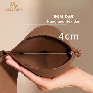 Áo Ngực Nữ AMYBRA Đúc Su Không Dây Cài Trước Tạo Khe, Áo Lót Gom Quả Nâng Ngực Căng Tròn A806