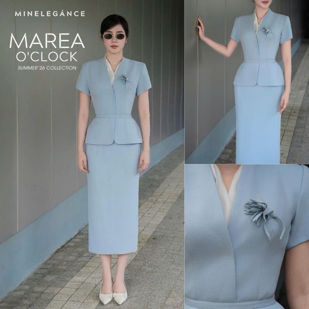 MINELEGÁNCE | SET ÁO VEST & CHÂN VÁY BÚT CHÌ THANH LỊCH, SANG TRỌNG - MIN36