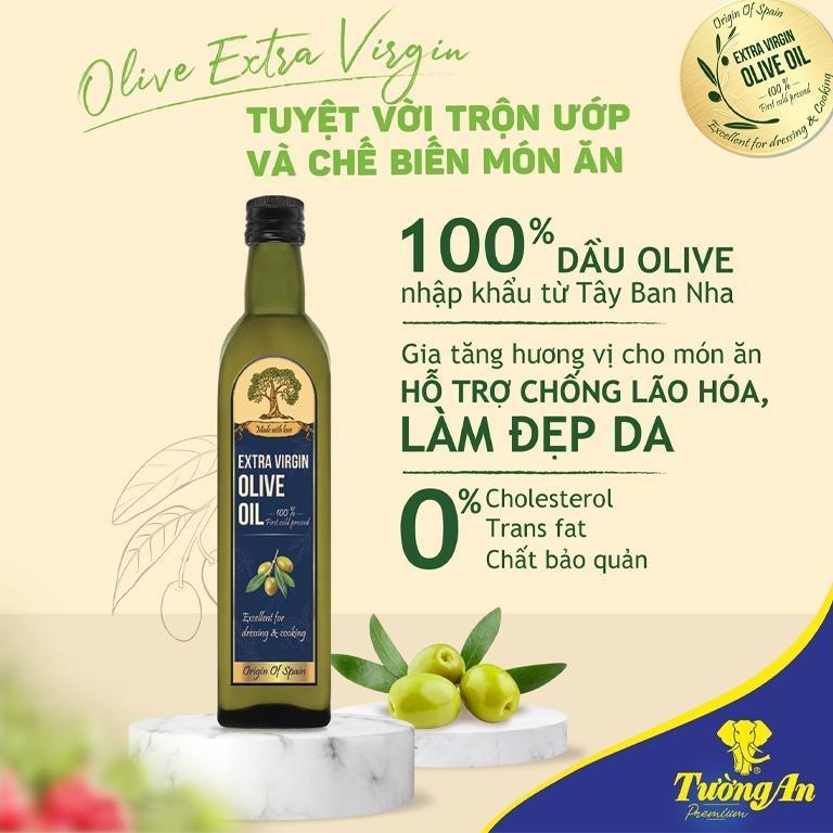 Dầu Olive Tường An Thượng Hạng Extra Virgin - Dùng Cho Cả Gia Đình | Kido Group
