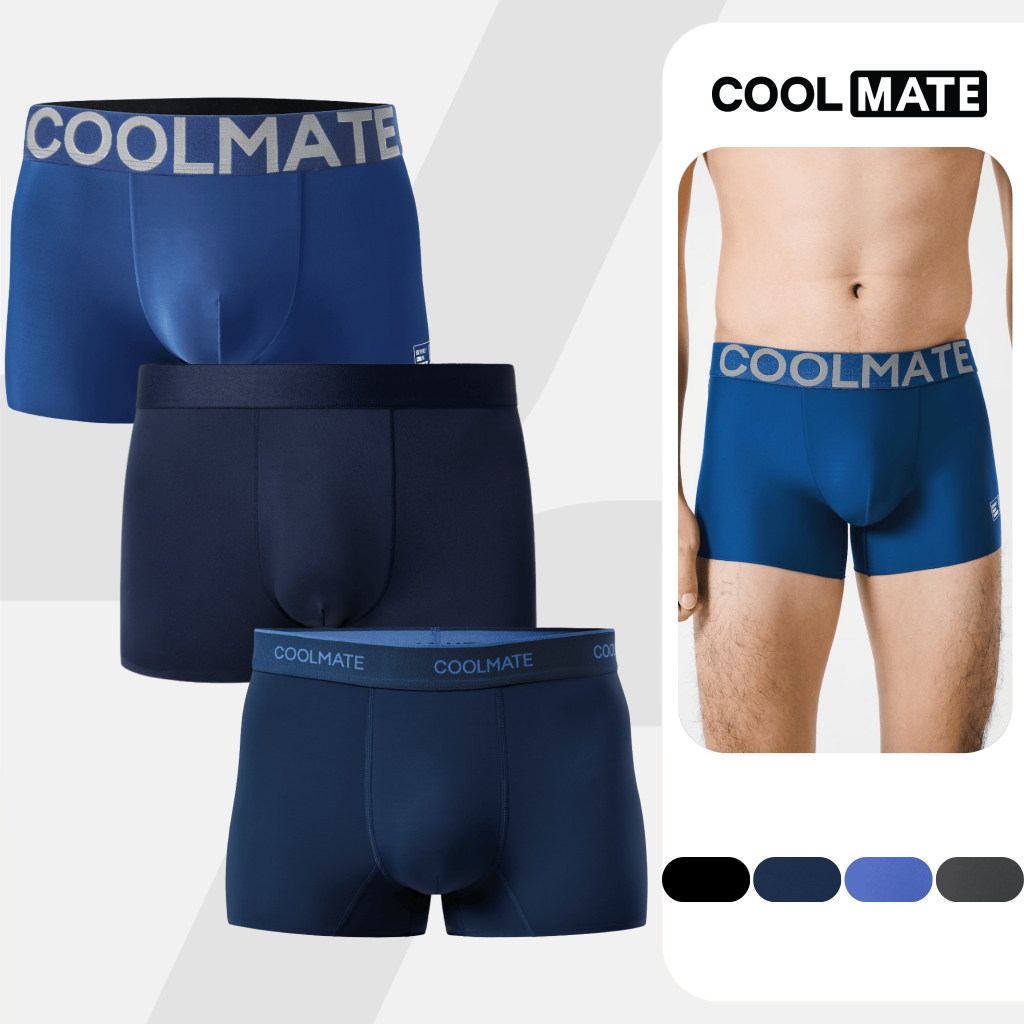 [MUA 3 TẶNG 1]Combo 3 quần lót Excool siêu mát, thoáng khí, nhanh khô Coolmate