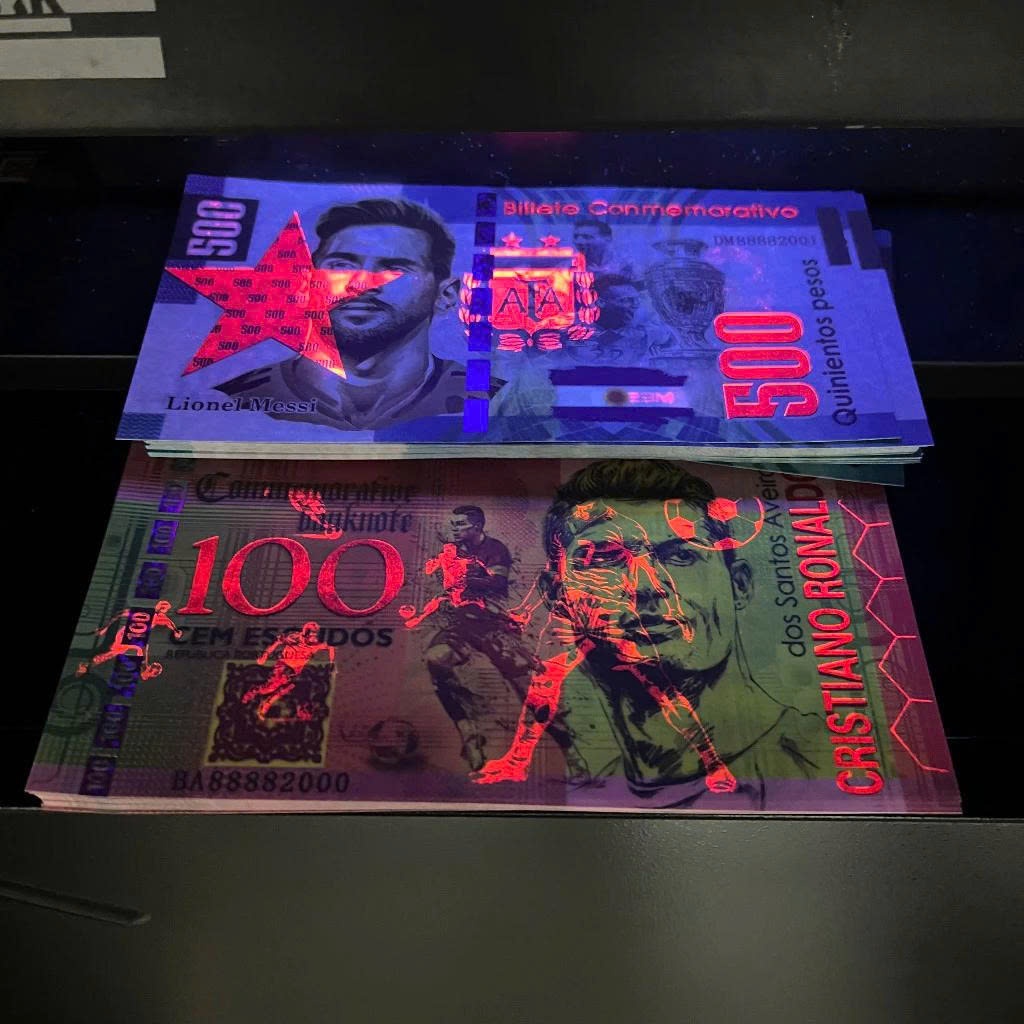 Cặp Tiền Ronaldo Và Messi Lưu Niệm Siêu Đẹp - Dùng Để Lì Xì, Sưu Tầm, Biếu Tặng Độc Đáo