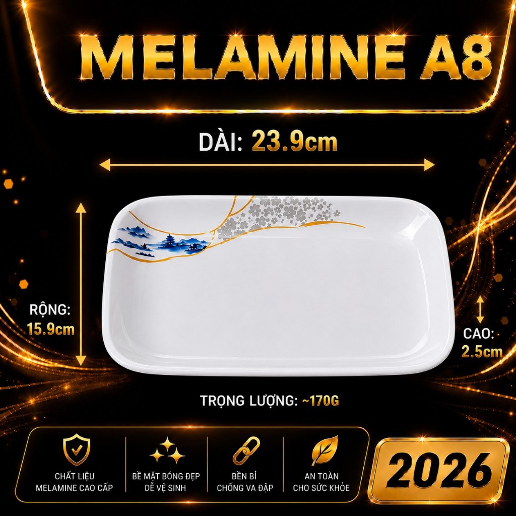 ĐĨA  8309 MELAMINE A8 CAO CẤP – PHONG CÁCH PHƯƠNG ĐÔNG SANG TRỌNG
