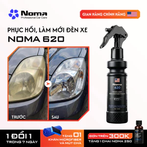 Tẩy Ố Đèn Xe Ô Tô Noma 620, Tẩy Ố Vàng Cặn Bẩn, Xử Lý Mờ Đục, Khôi Phục Hư Tồn Đèn Xe Ô Tô