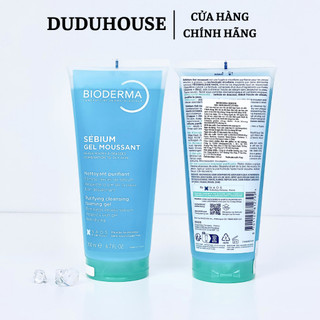 (Hàng Công Ty) Sữa Rửa Mặt Bioderma Sebium Gel Moussant Ngăn Ngừa Mụn Cho Da Dầu 200ml Duduhouse