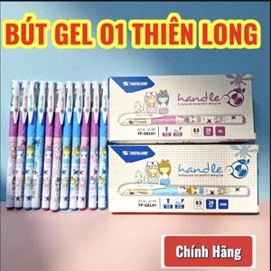 Bút gel Thiên Long TP_01, Combo 5/10/20 bút. đầu 0.5mm màu xanh, tím.