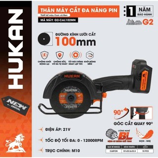 Thân Máy Cắt Mài Pin Mini HUKAN G2-CAL102MN |21V- Động Cơ Không Chổi Than| Trục Chính M10 | Nhỏ Gọn, Mạnh Mẽ| CHÍNH HÃNG