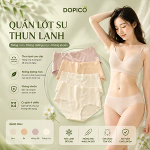 Quần lót nữ su thun lạnh không đường may mỏng mát mặc siêu thoải mái kháng khuẩn DOPICO L059